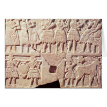 Votive plaque depicting an offering scene greeting card