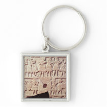 Votive plaque depicting an offering scene key chain