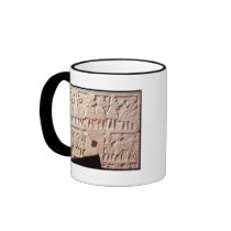 Votive plaque depicting an offering scene coffee mug