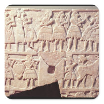 Votive plaque depicting an offering scene square stickers