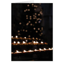Votives with Christmas Tree Greeting Card