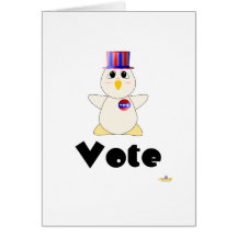Voto blanco de votación Huggable del pollo Felicitaciones
