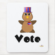 Voto de votación Huggable del búho de Brown Alfombrillas De Raton