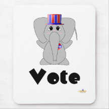 Voto de votación Huggable del elefante Alfombrilla De Raton
