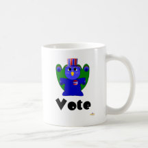Voto de votación Huggable del pavo real Tazas