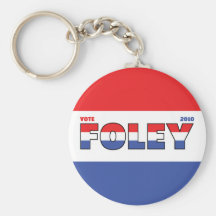 Voto Foley 2010 elecciones blanco y azul rojos Llavero