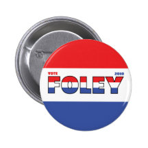 Voto Foley 2010 elecciones blanco y azul rojos Pins