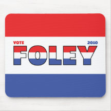 Voto Foley 2010 elecciones blanco y azul rojos Alfombrillas De Ratones