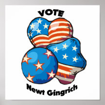 Voto para Newt Gingrich Poster