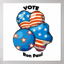 Voto para Ron Paul Posters