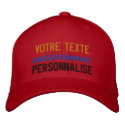 votre texte embroidered hats