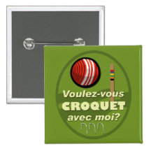 Voulez-vous croquet avec moi? pinback buttons