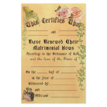 Vow Renewal Certificate - Customizable, Frameable Stationery