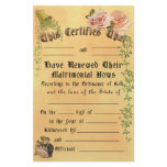 Vow Renewal Certificate - Customizable, Frameable Stationery