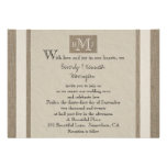 Vow Renewal Invitation -- Burlap Parchment Look