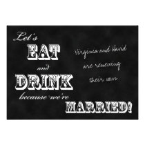 Vow Renewal Invitation -- Chalkboard invitations