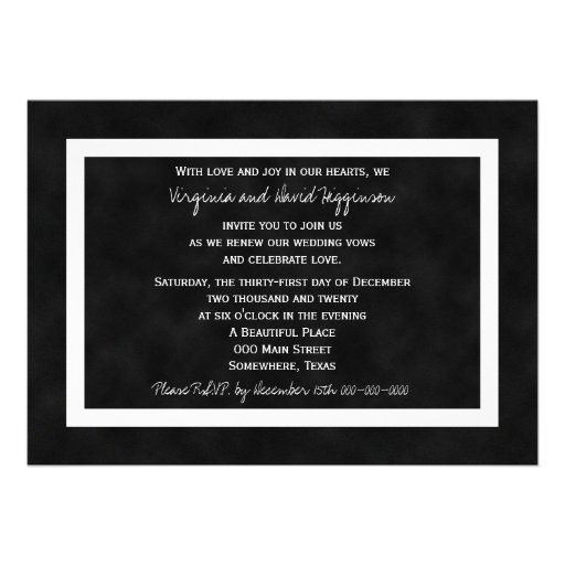 Vow Renewal Invitation -- Chalkboard