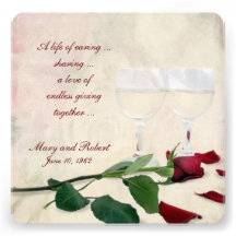 Vow Renewal on Wedding Anniversary Invite