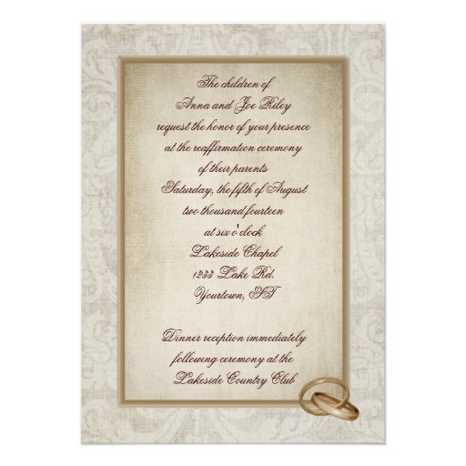 Vow Renewal with Personalized Photo Invites