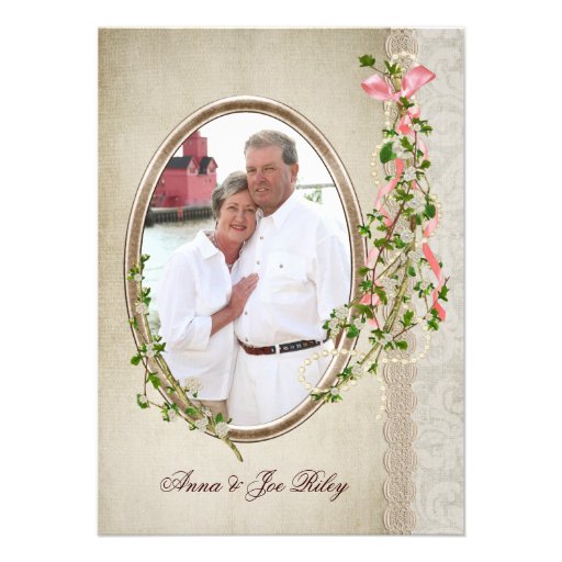 Vow Renewal with Personalized Photo Invites