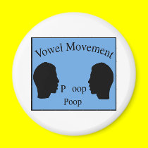 Vowel Movement - Blue magnets by funoriginals Vowel Movement - Blue magnets