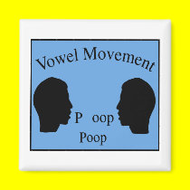 Vowel Movement - Blue magnets by funoriginals Vowel Movement - Blue magnets
