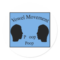 Vowel Movement - Blue stickers