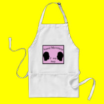 Vowel Movement - Pink aprons by funoriginals Vowel Movement - Pink aprons
