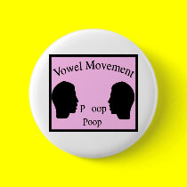Vowel Movement - Pink buttons by funoriginals Vowel Movement - Pink buttons