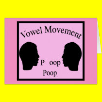 Vowel Movement - Pink cards by funoriginals Vowel Movement - Pink cards