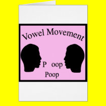 Vowel Movement - Pink cards by funoriginals Vowel Movement - Pink cards