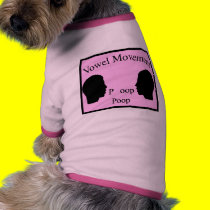 Vowel Movement - Pink pet clothing
