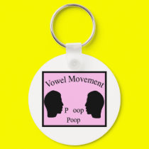 Vowel Movement - Pink keychains by funoriginals Vowel Movement - Pink keychains