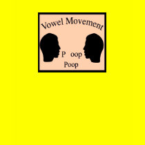 Vowel Movement - Pink t-shirts by funoriginals Vowel Movement - Pink t-shirts
