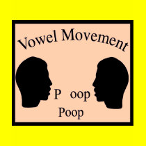 Vowel Movement - Pink t-shirts by funoriginals Vowel Movement - Pink t-shirts