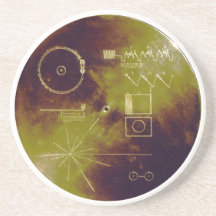 Voyager 1 and 2 Golden Record Sounds of Earth Drink Coaster