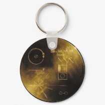 Voyager Golden Record Keychain by trubye Voyager Golden Record Keychain