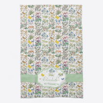 Voysey Apothecary Garden Custom Kitchen Tea Towel kitchen towels