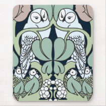 Voysey Art Nouveau Owl sNest Pattern Mouse Pad