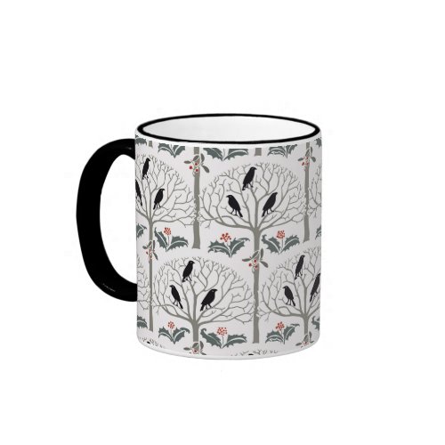 Three Blackbirds on a Winter Tree – Pretty Christmas Coffee Mug – by Bramblewood Three Blackbirds on a Winter Tree – Pretty Christmas Coffee Mug – by Bramblewood