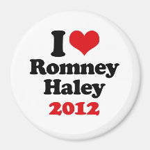 VP LOVE ROMNEY HALEY.png Fridge Magnets