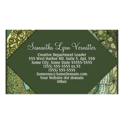 VPQ - Shades of Green Business Card Templates