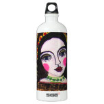 Vrgin of Guadalupe by Heather Galler Water Bottle