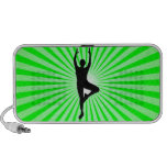 Vrksasana Pose; Neon Green Notebook Speakers