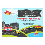Vroom Beep Cars Birthday Party Invitation
