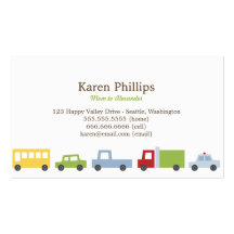 Vroom Vroom Cars Mommy Cards Business Cards