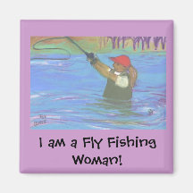 ¡vuele al fisherwoman, yo son una mujer de la pesc imán