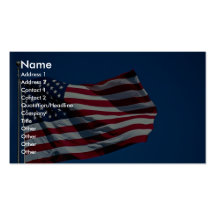Vuelo de la bandera americana plantilla de tarjeta de visita