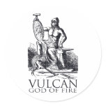 Vulcan Round Stickers
