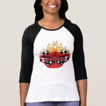 Vulture Kulture® logo - flags and flames t-shirt t-shirts